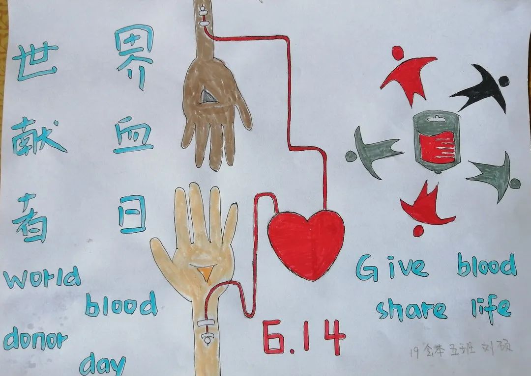 “画出心中的爱”无偿献血主题绘画比赛作品