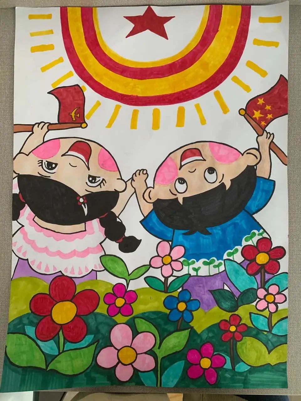 “童心向党 放飞梦想”国庆主题绘画展示