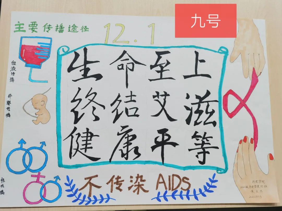预防艾滋病知识宣传绘画图片
