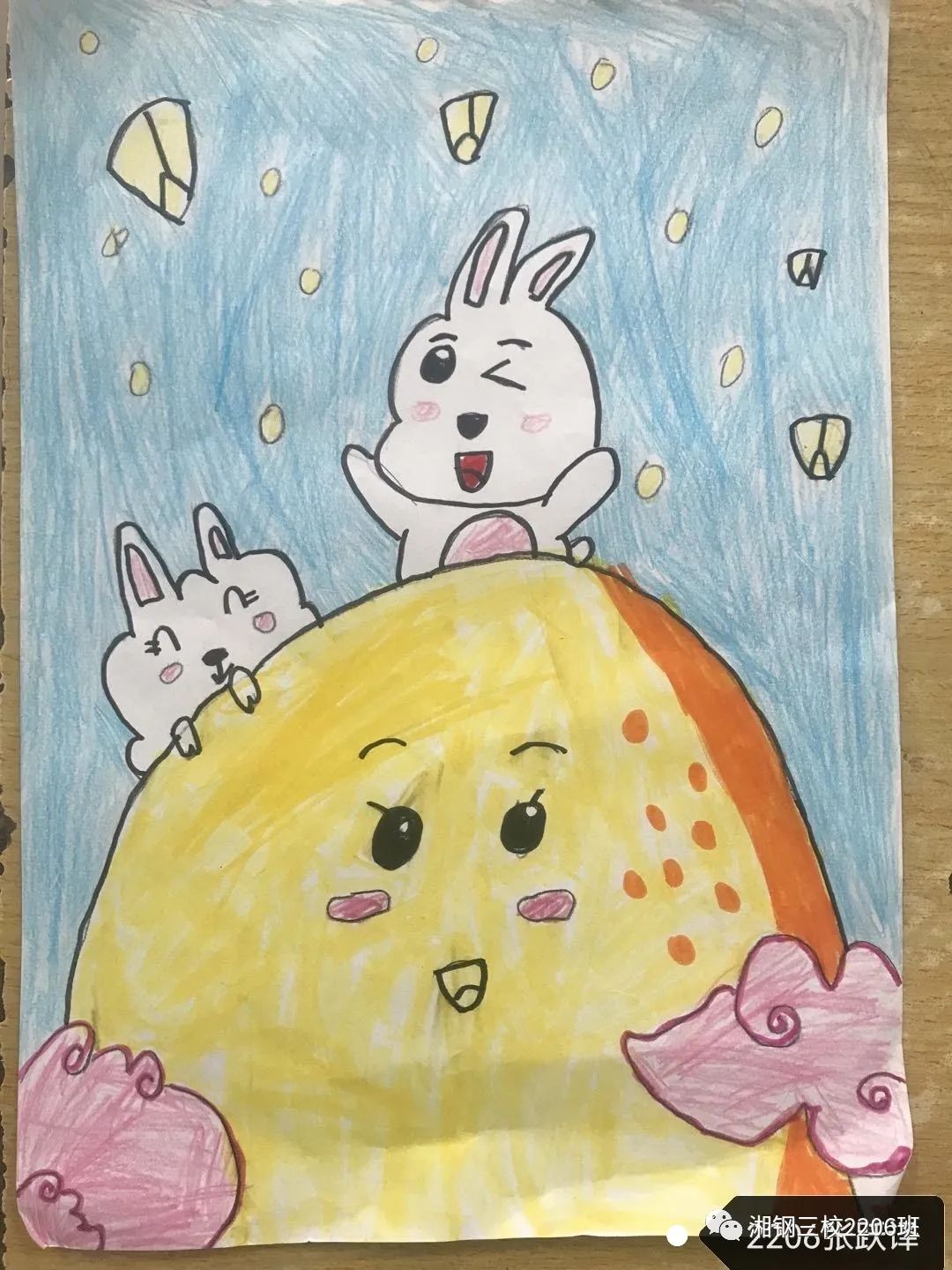 小学中秋节绘画展示