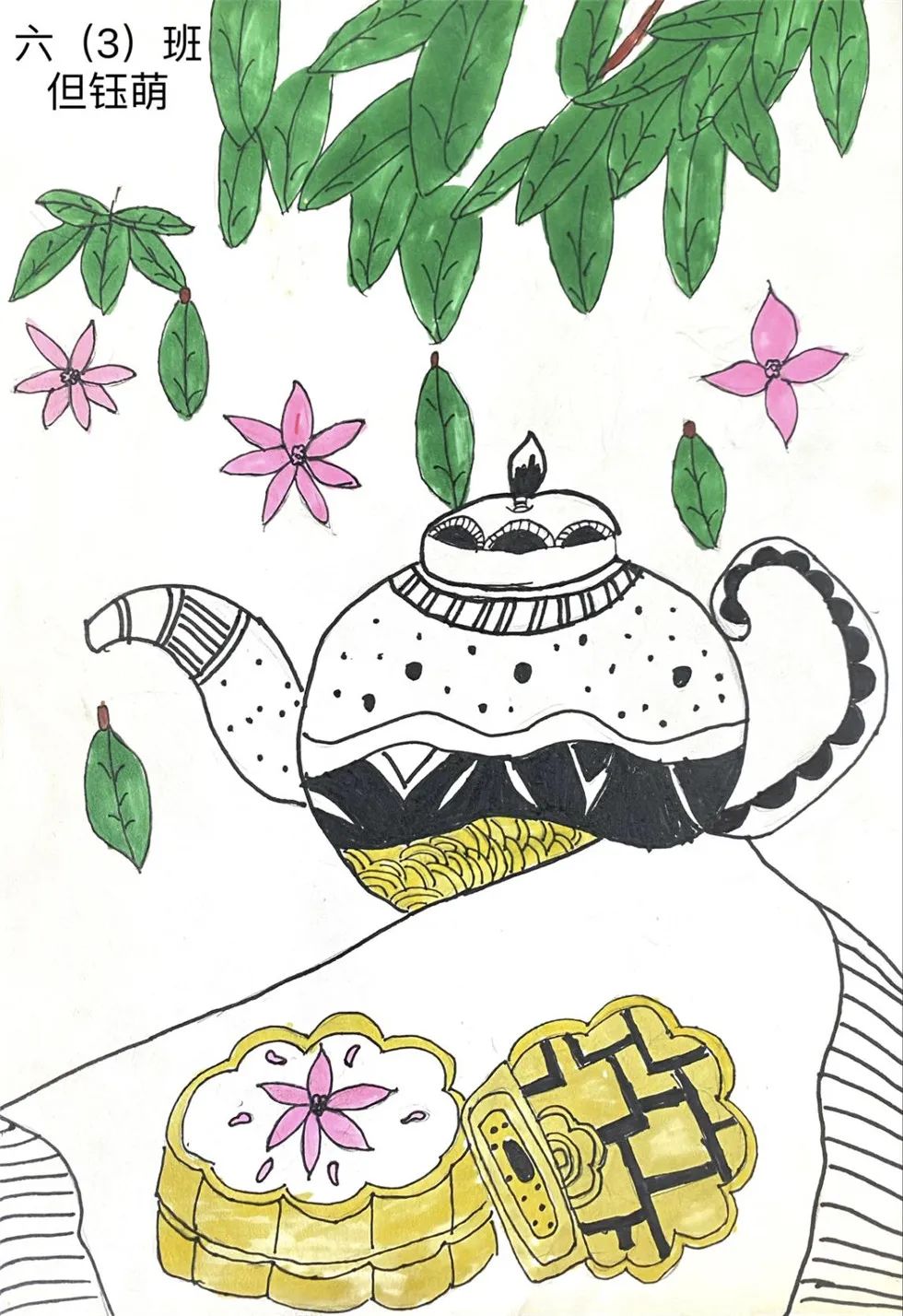 中秋节儿童画图片简单