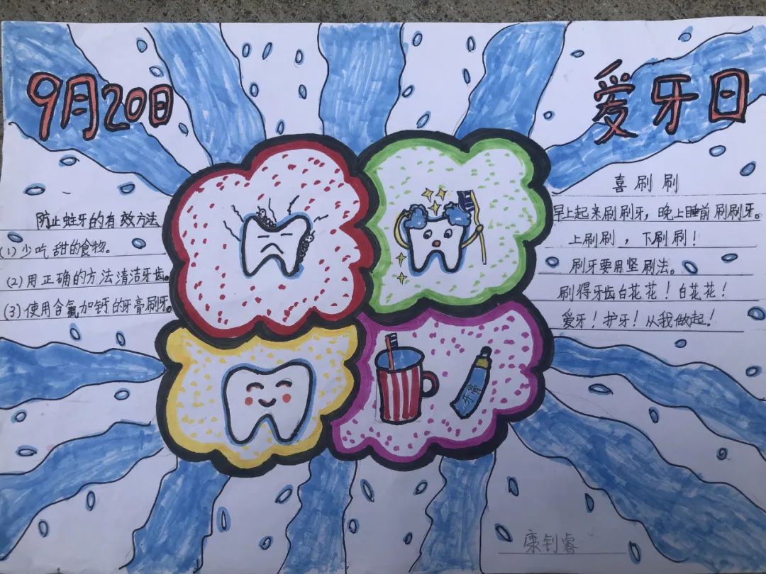 “学习爱牙知识 保护口腔卫生”爱牙日绘画作品