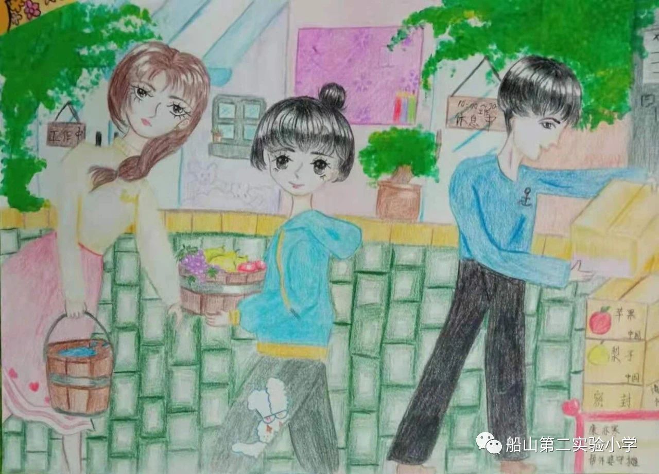 母亲节“告白母亲，为爱加冕”主题绘画