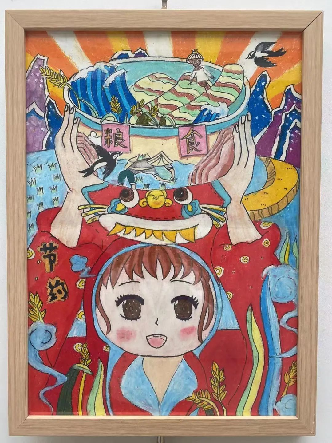 世界粮食日儿童创意画画图片