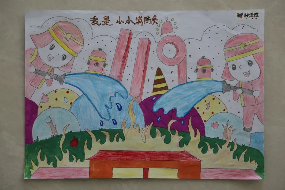 小学三年级“我是小小消防员”绘画优秀作品