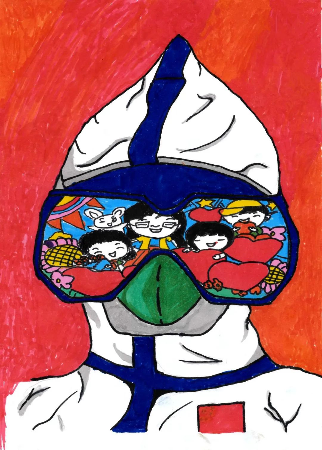 “童心抗疫 感恩有你”教师节儿童绘画作品展示(九)