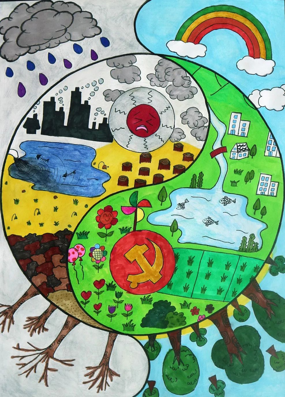 “美丽地球我的家”625全国土地日绘画优秀作品
