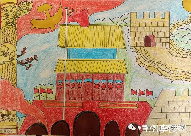 国庆节天安门主题画
