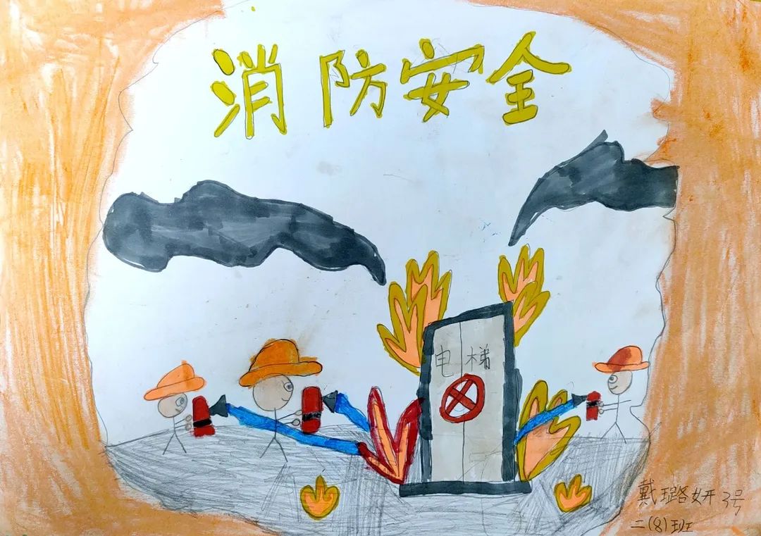“发生火灾 勿坐电梯”消防安全知识图片