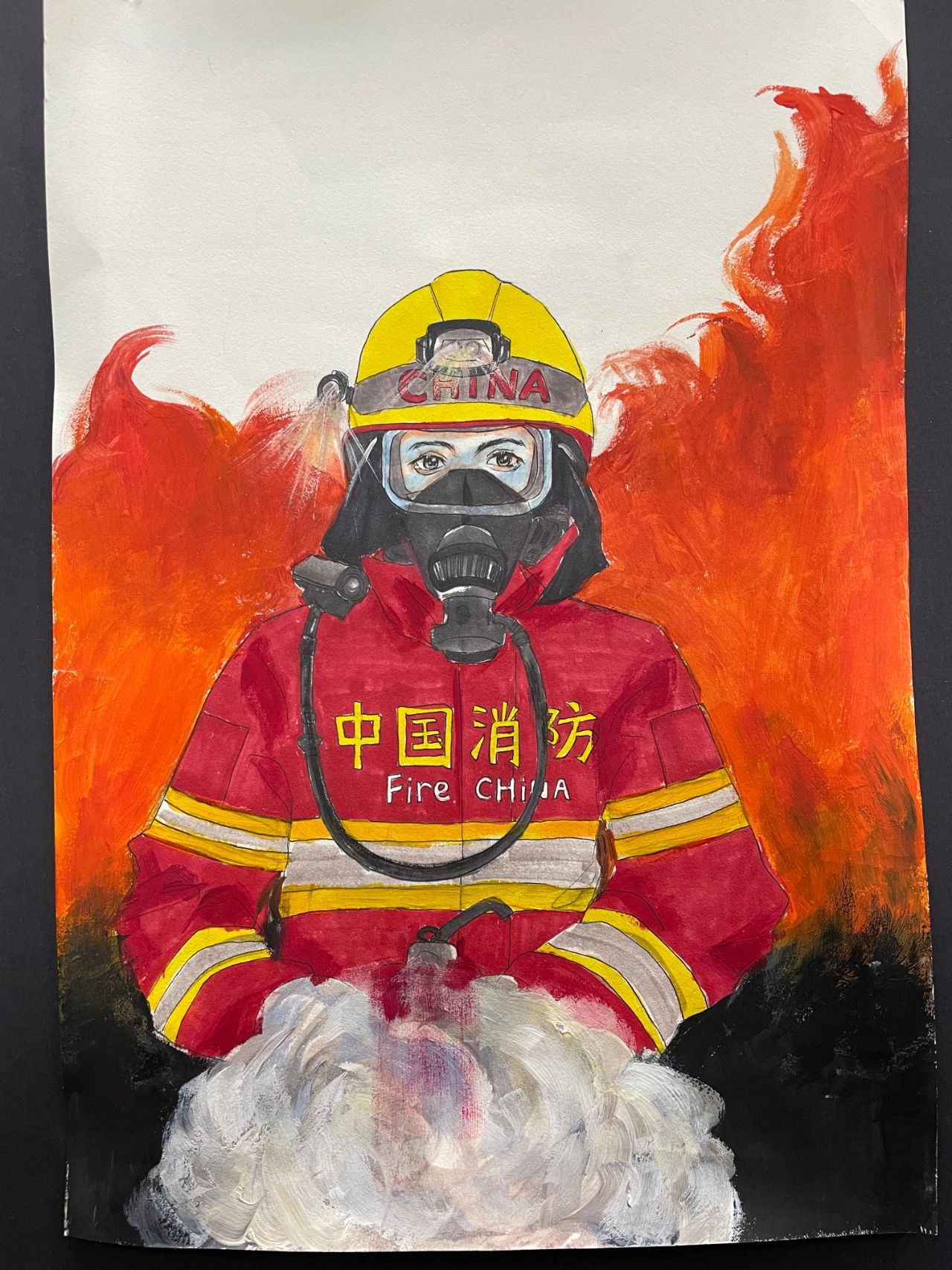 消防儿童画二等奖作品