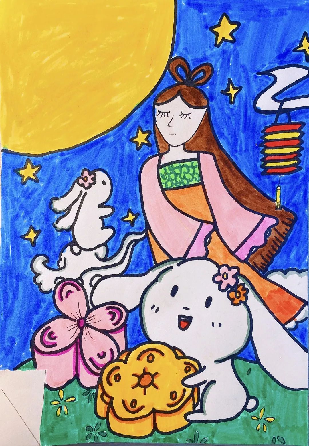 中秋节绘画创意儿童画