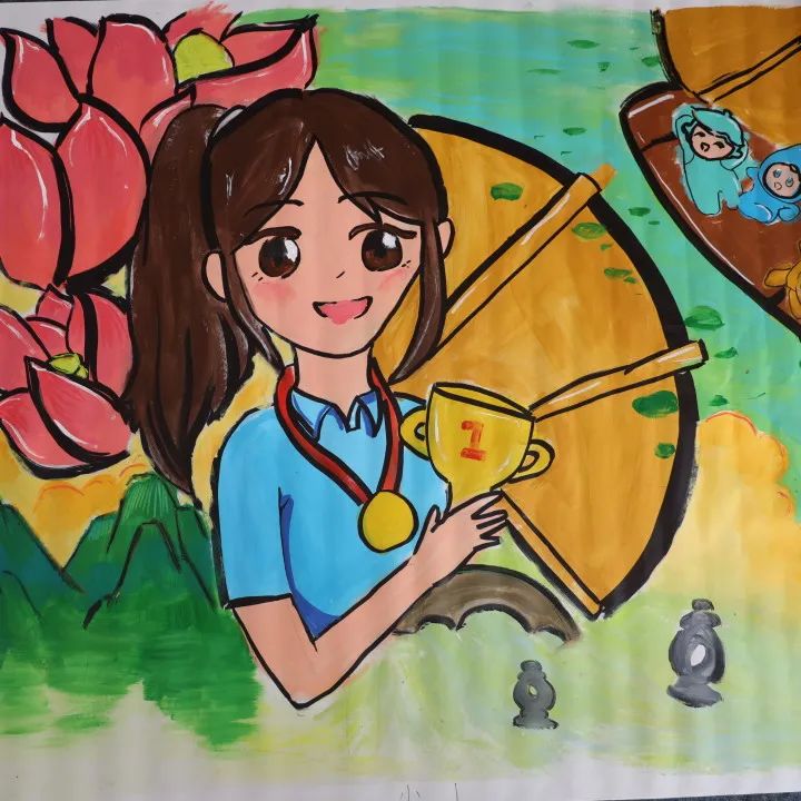 亚运会儿童主题画优秀作品