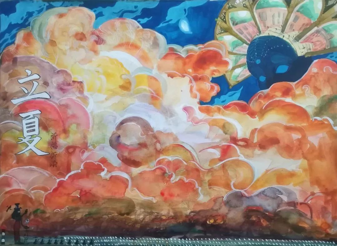 二十四节气之立夏主题绘画作品