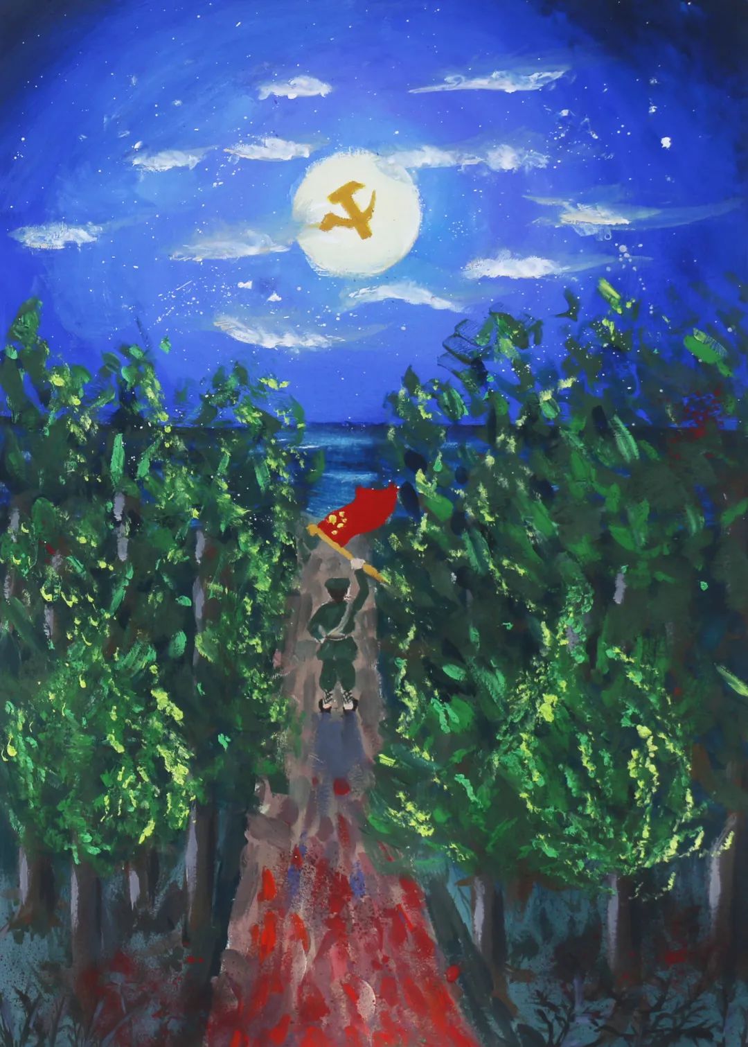 “忆峥嵘岁月 展爱国情怀”国庆节主题绘画