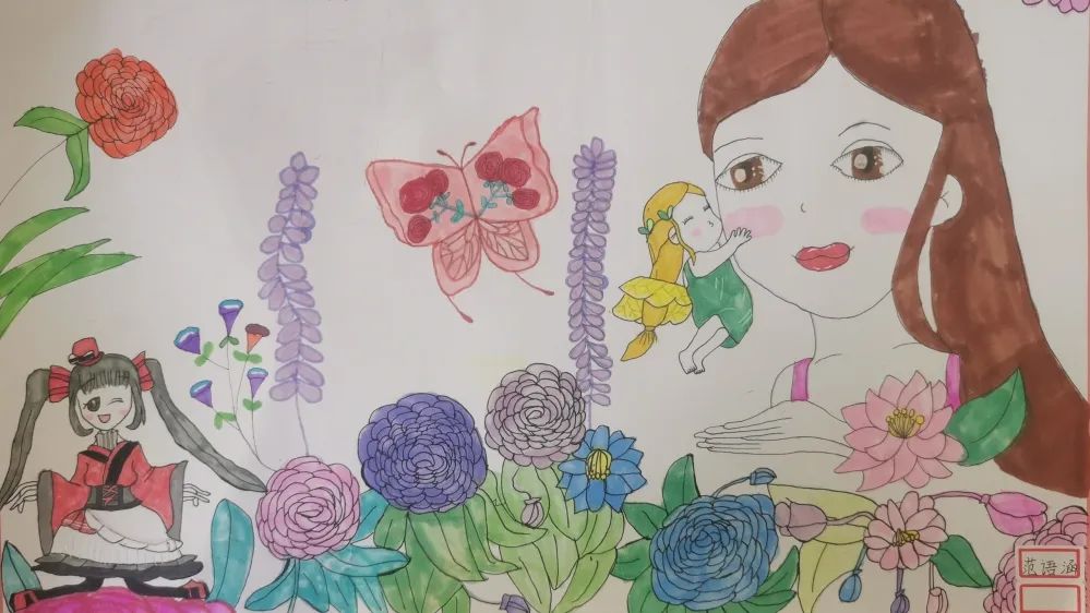 “母亲节”一起画出心中最美的妈妈的绘画作品