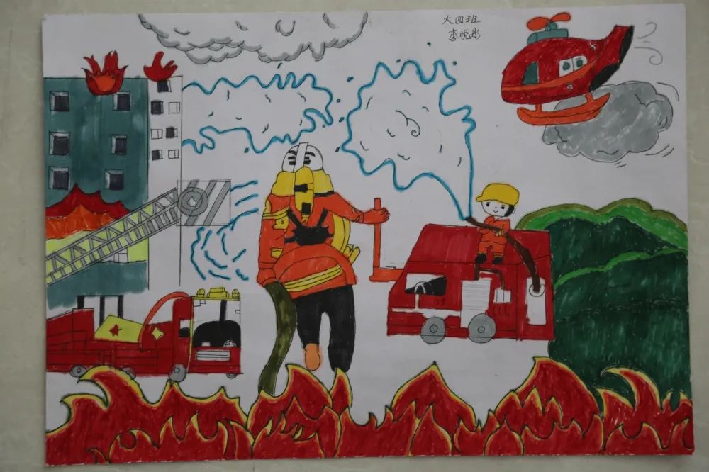 幼儿园小朋友消防安全绘画