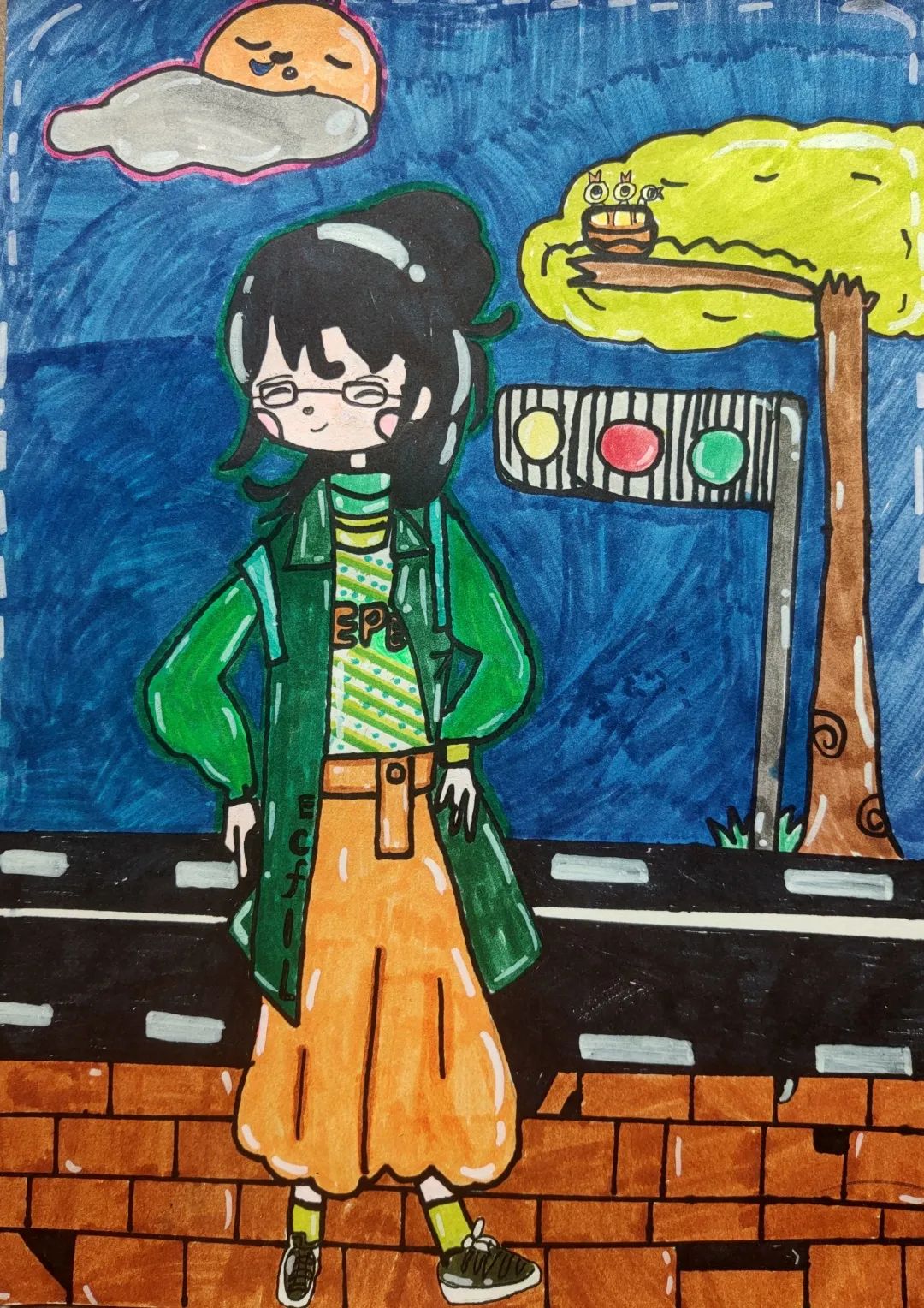 关于教师节的儿童绘画