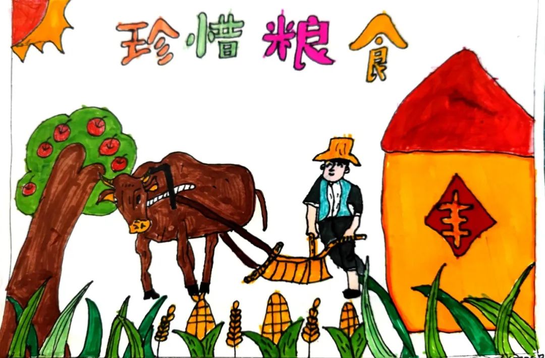 “粒粒不易 珍惜粮食”粮食日主题绘画作品