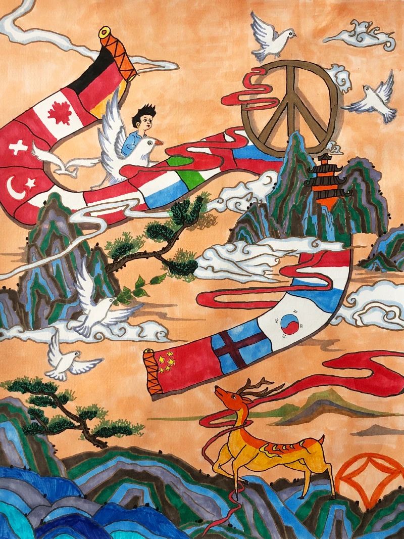 世界和平日绘画图片大全