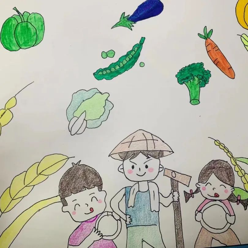 世界粮食日画画图片