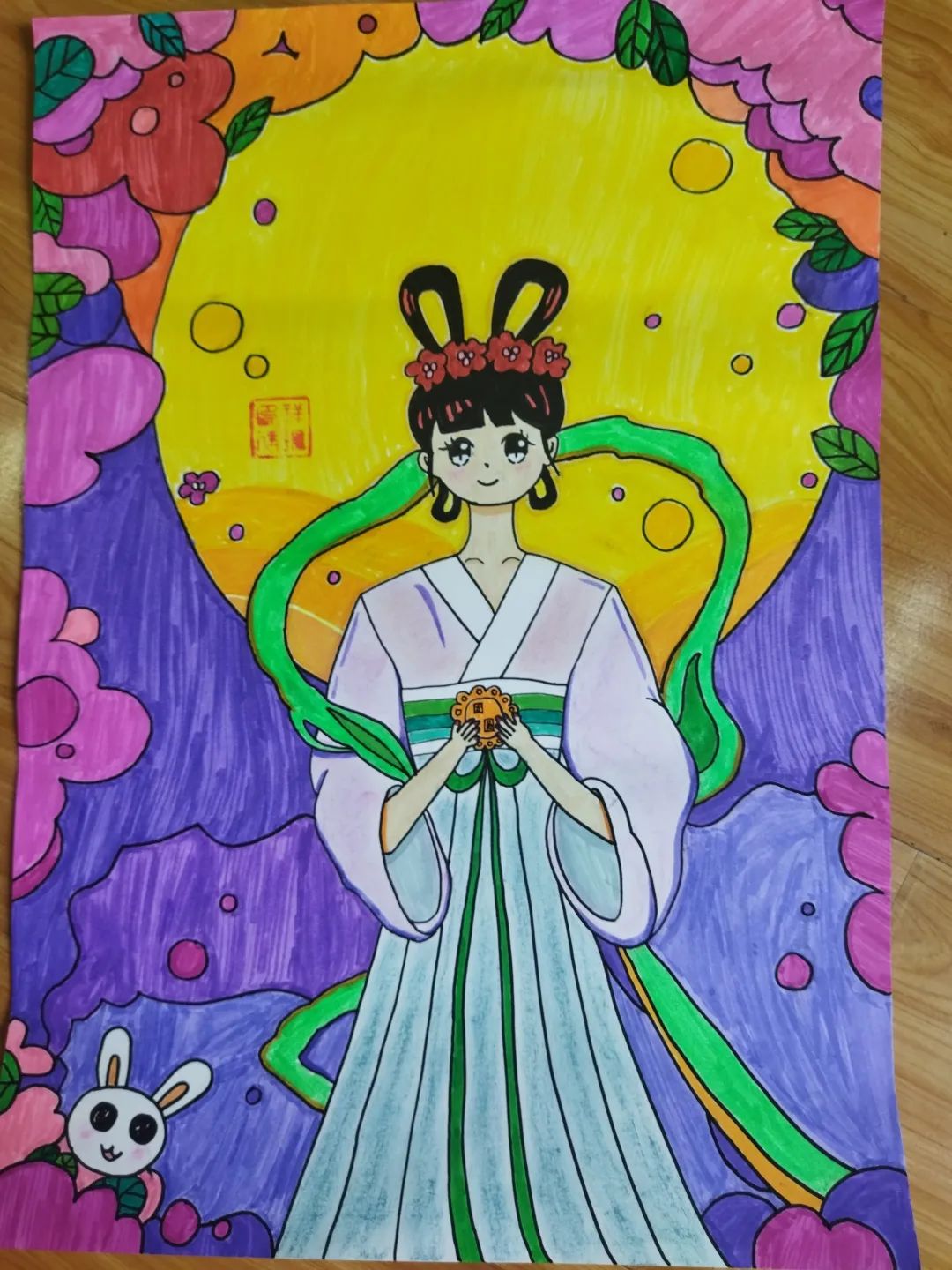 中秋节嫦娥怎么画最漂亮