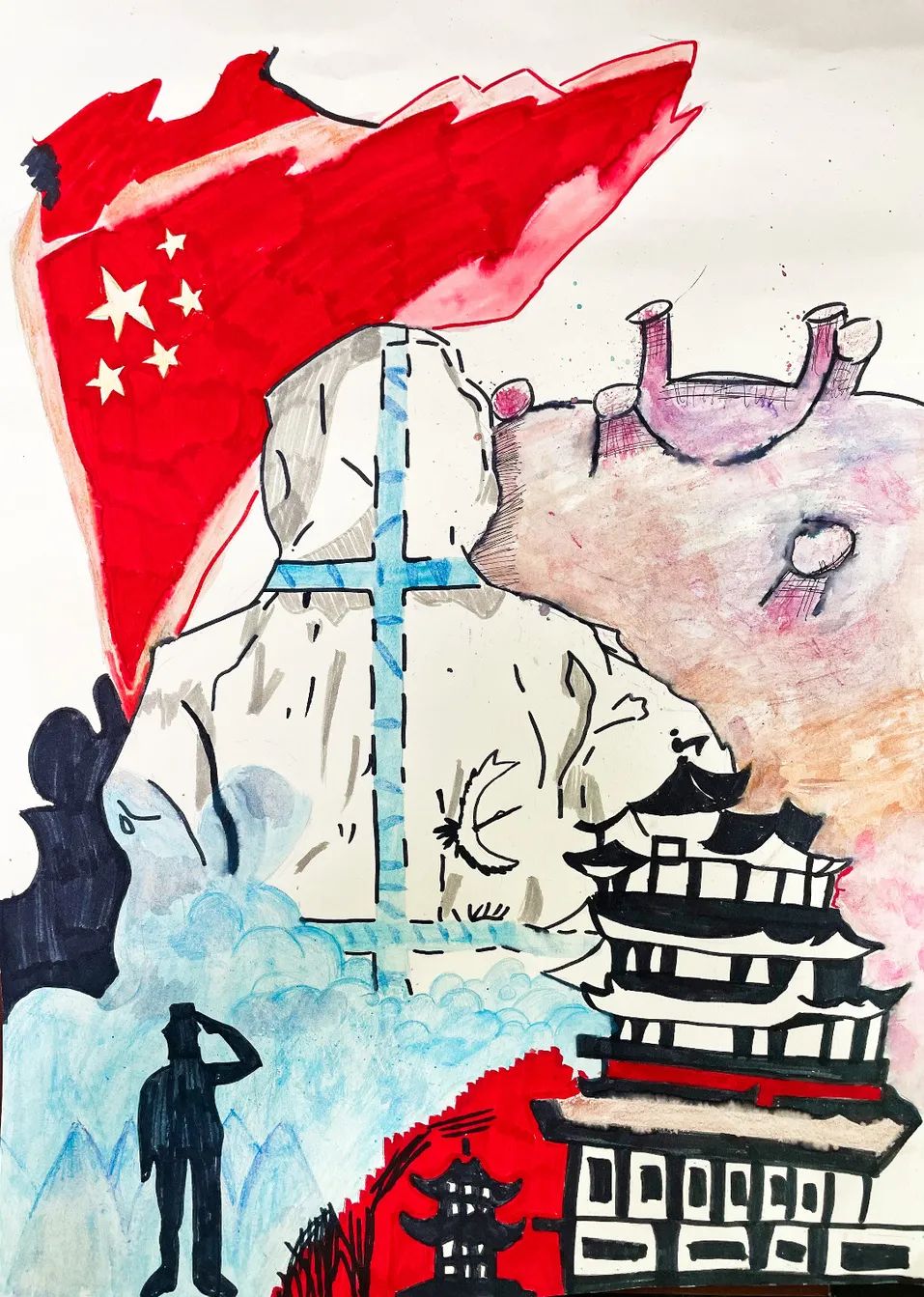 “筑梦未来，青年争先”绘画作品