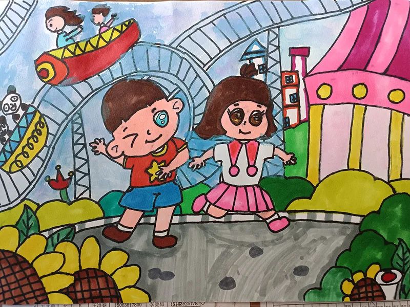 “快乐童年”一起庆六一主题绘画