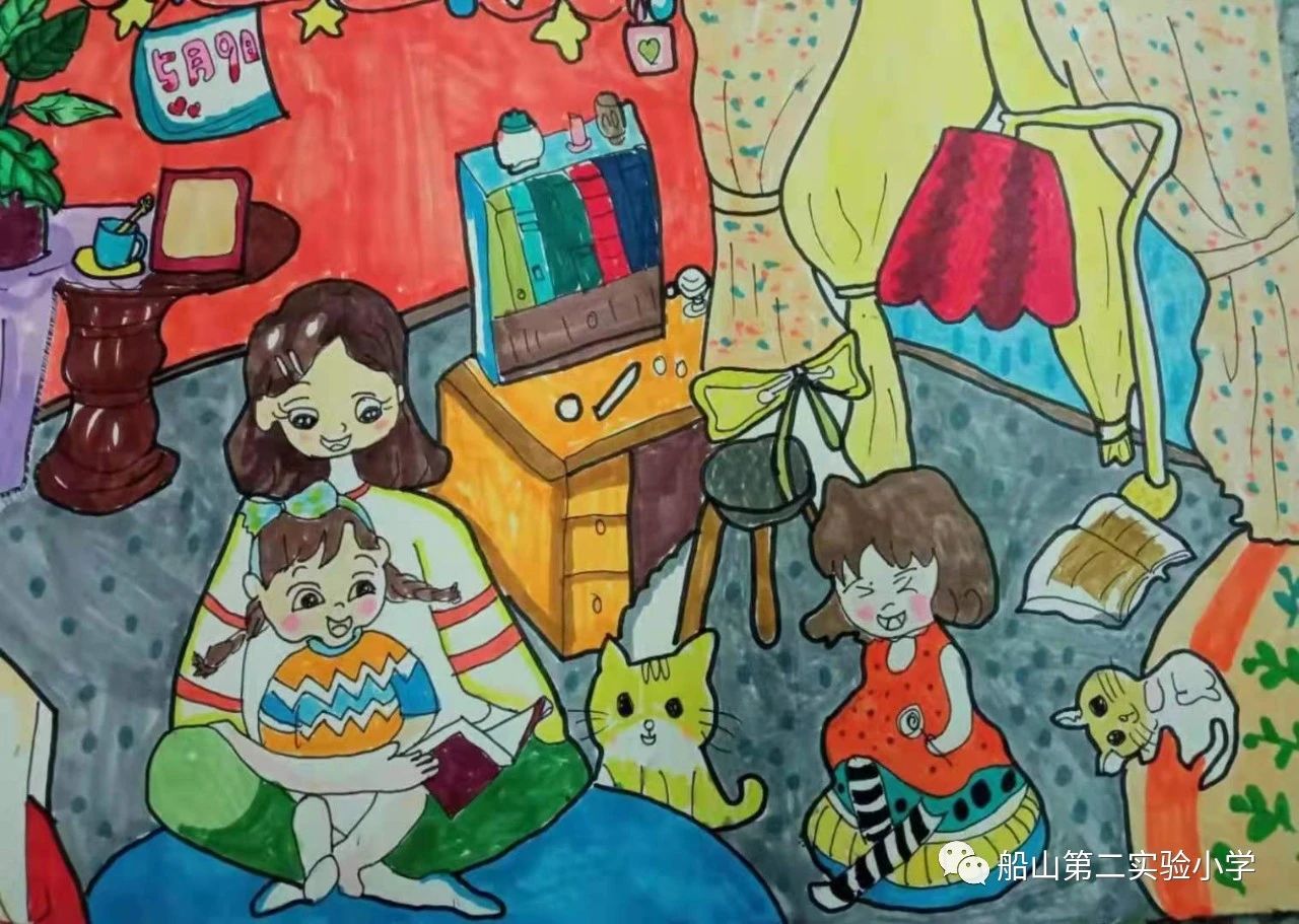 感恩父母绘画作品