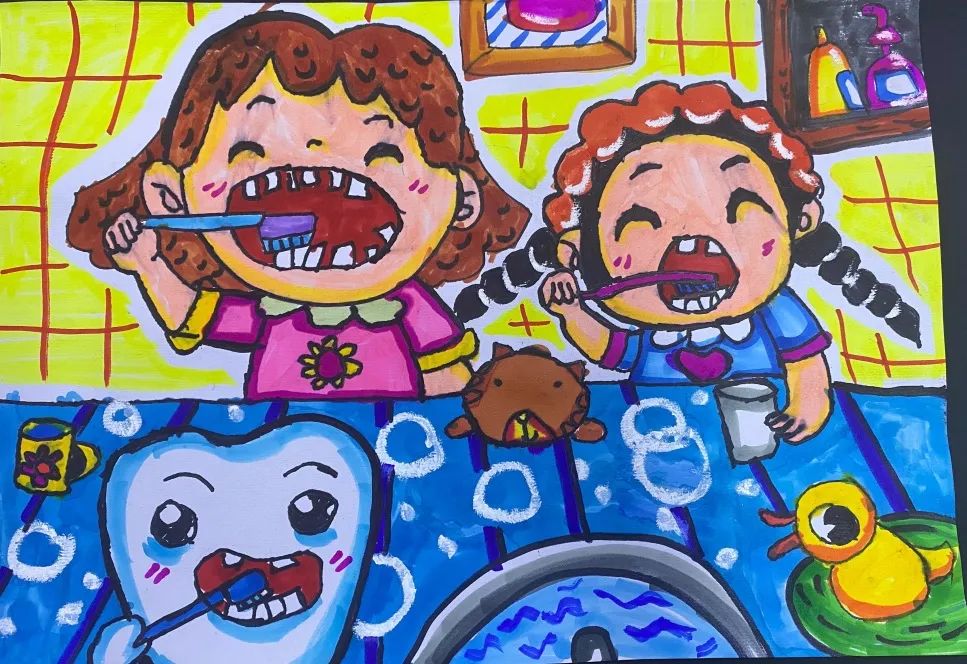 小学生爱护牙齿勤刷牙主题