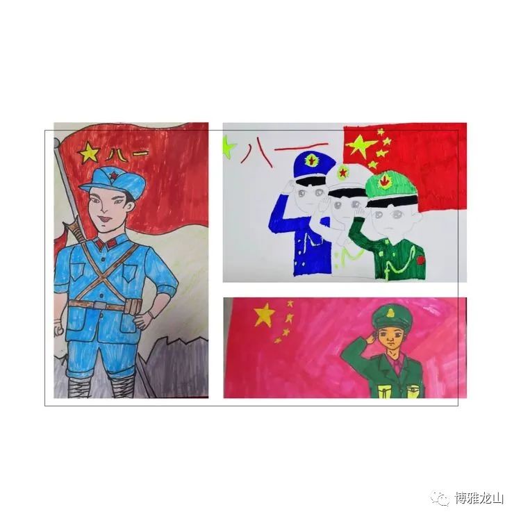 八一建军节的儿童画怎么画