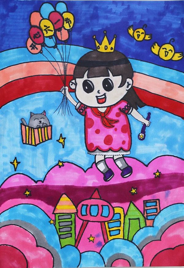 “欢庆六一 梦想起航”儿童节主题画画作品四