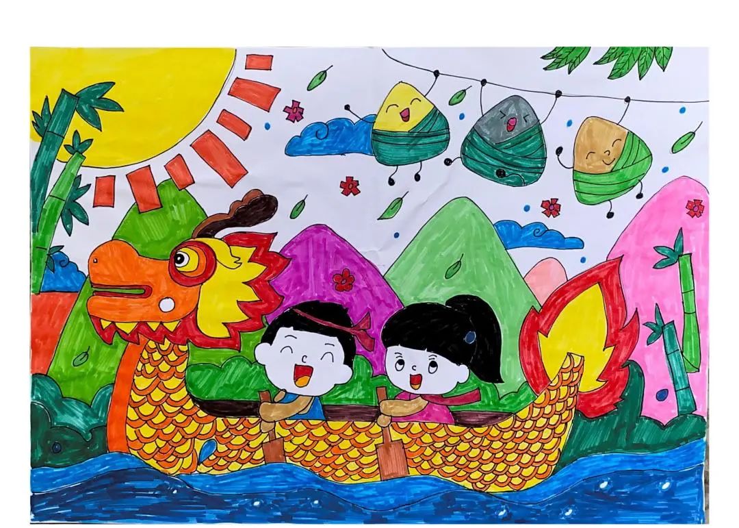 端午节儿童绘画二等奖作品