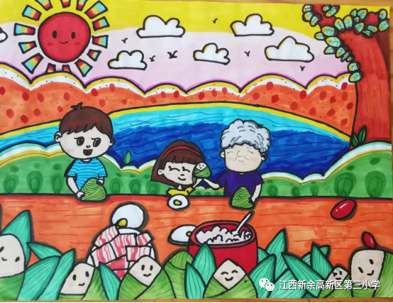 浓情端午主题儿童画创意比赛作品6