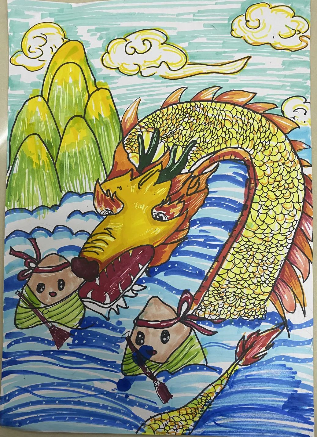 小学端午节儿童绘画分享作品二