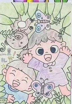 漂亮的欢庆六一儿童节绘画作品展（18）