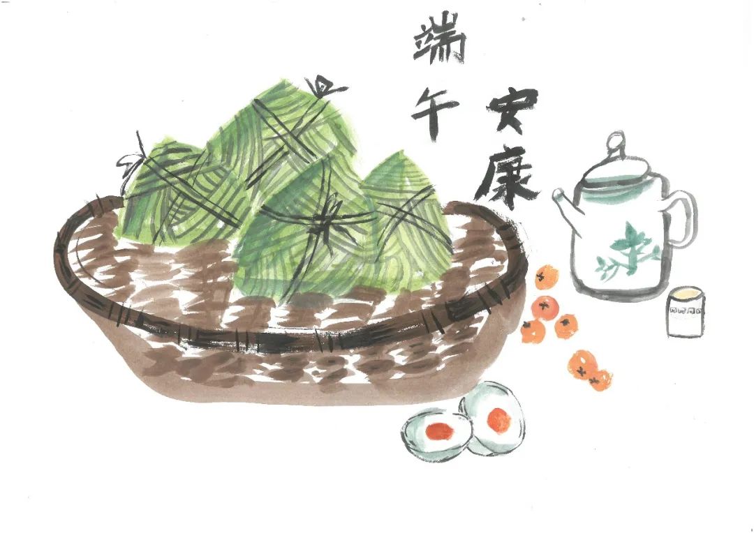 端午安康主题儿童画图片作品八