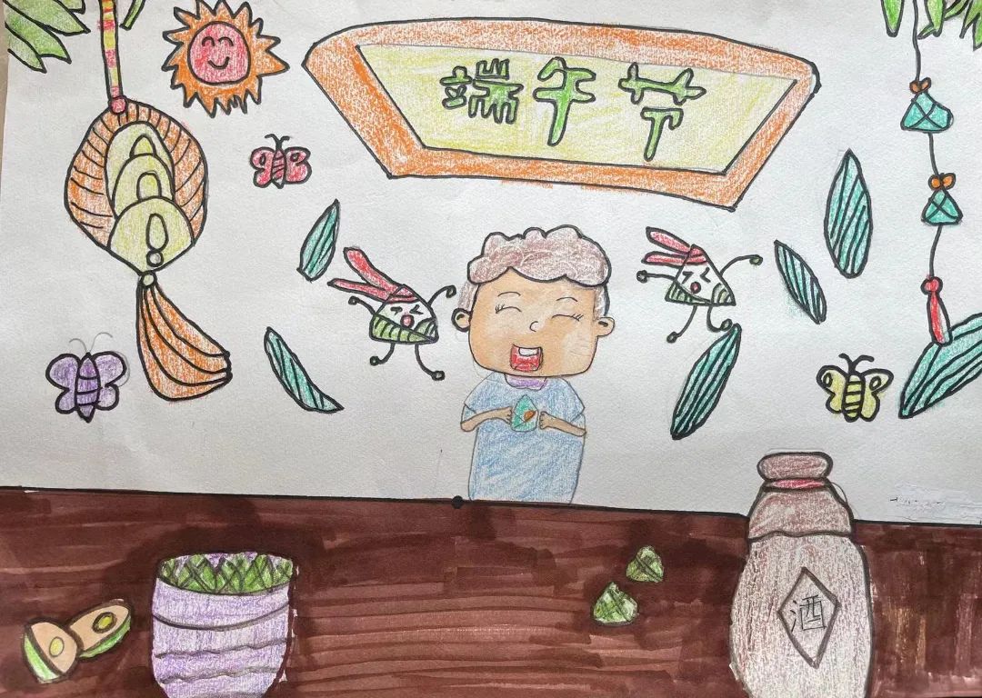 端午节主题绘画小学作品5