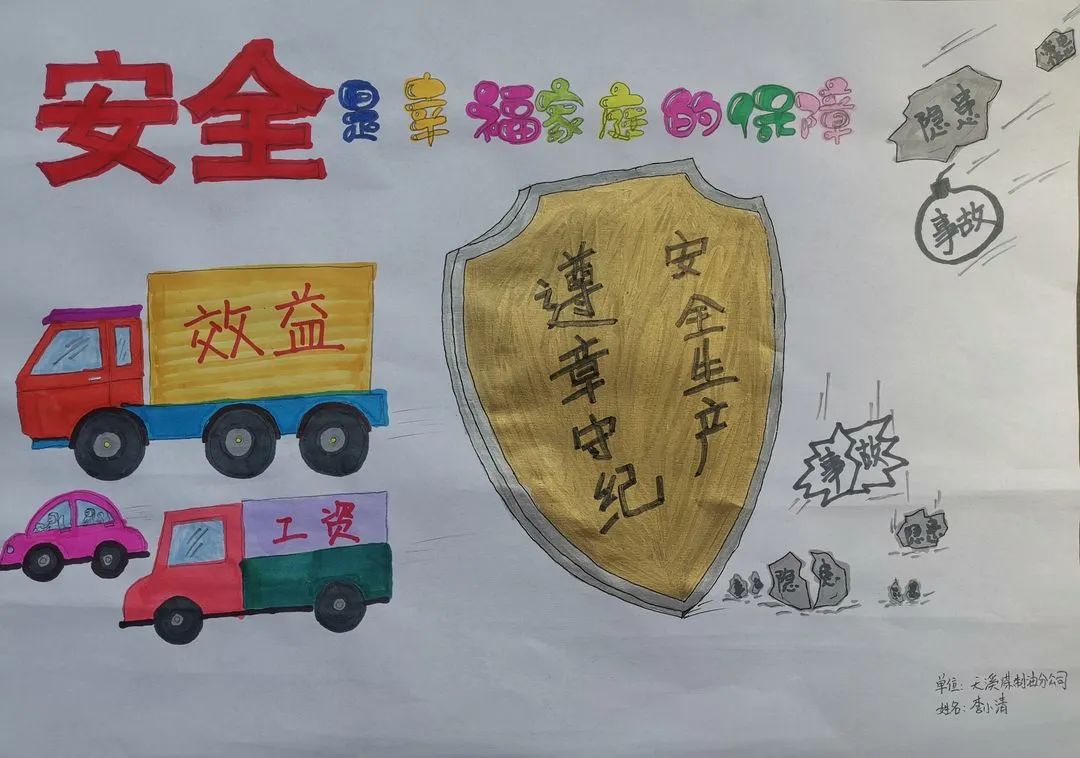 “遵守安全生产法 人人都是第一责任人”安全生产系列儿童画（12）