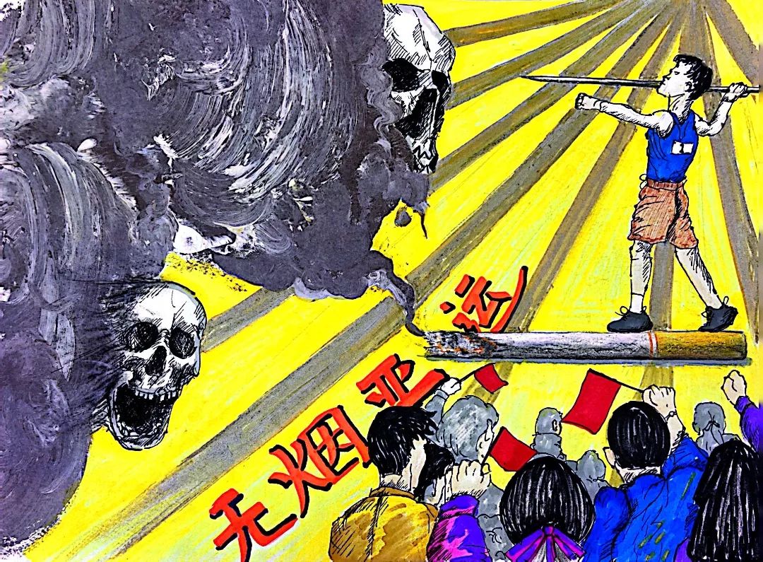“无烟杭州 无烟亚运”儿童画作品