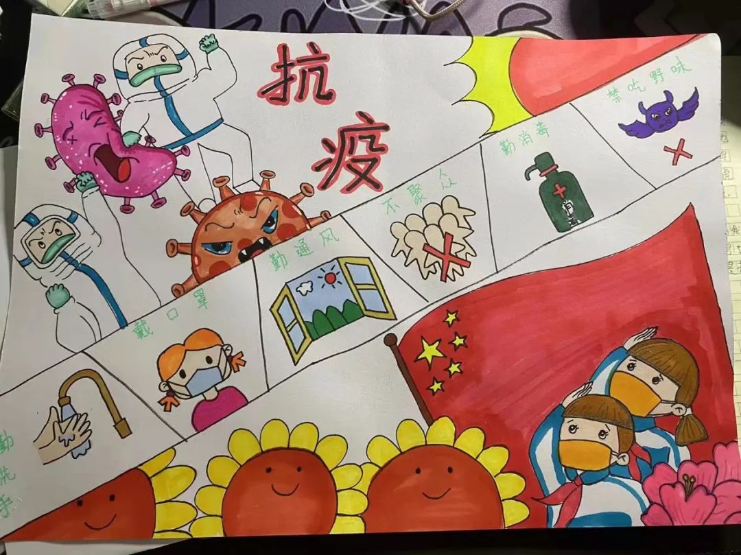 “心向阳光 美丽绽放 健康成长”心理健康主题画第7张
