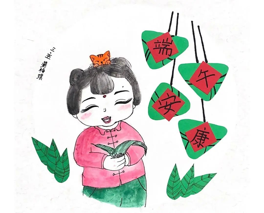 端午安康图片儿童画简单