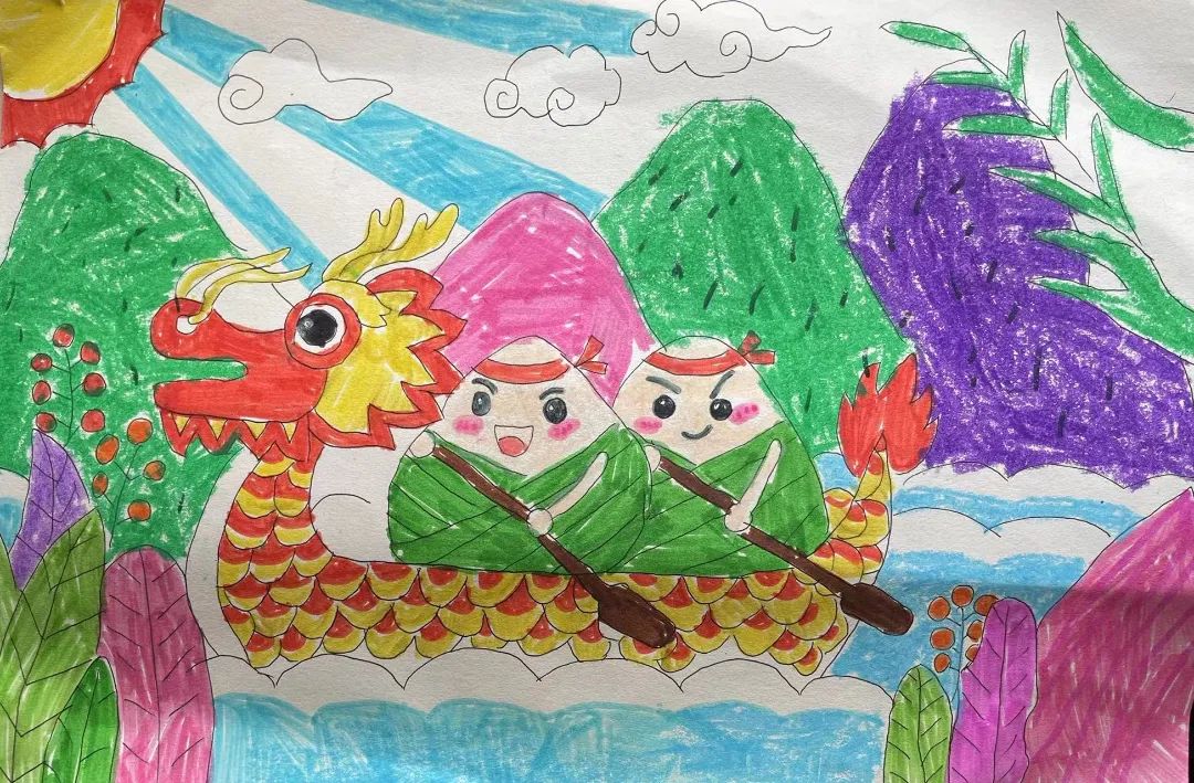 端午节主题绘画小学作品11
