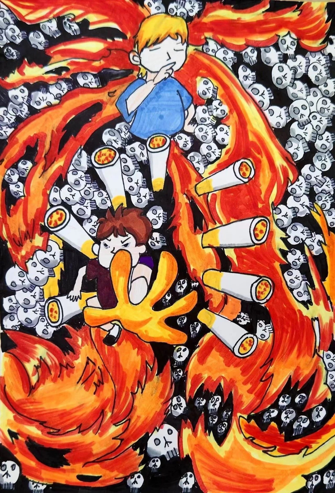 青少年控烟绘画优秀作品