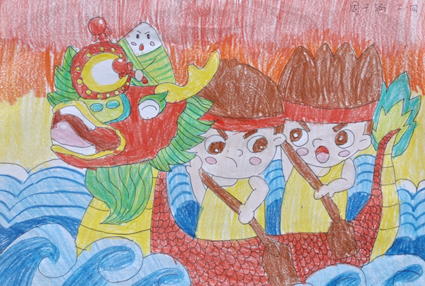 端午节绘画作品图片 小学二年级