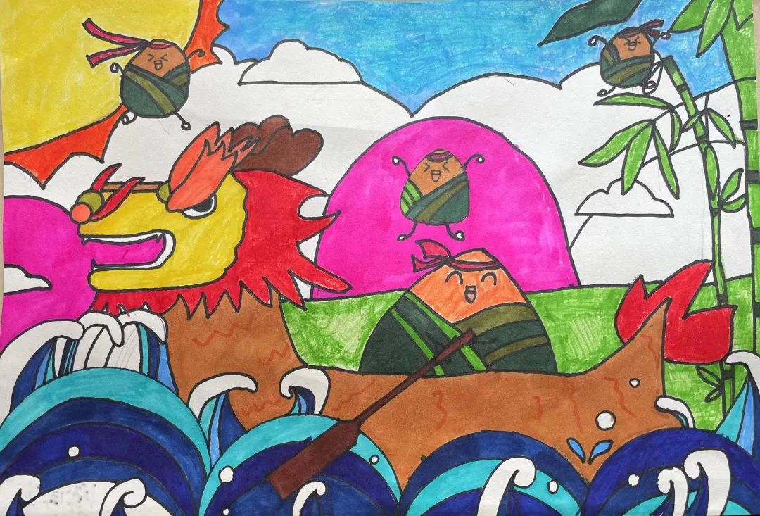 端午节主题绘画小学作品3