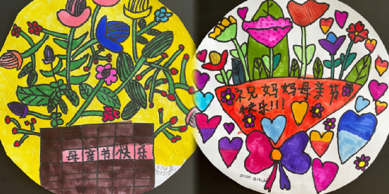 祝妈妈母亲节快乐的儿童绘画
