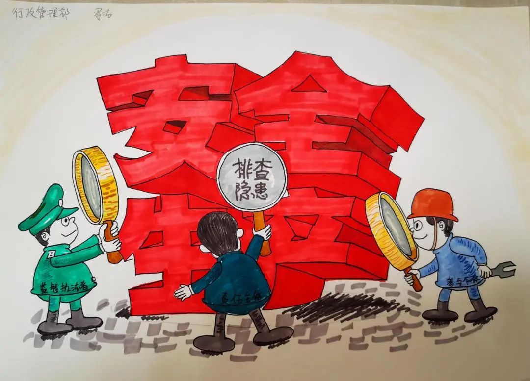 “安全生产 排查隐患”的画画图片大全