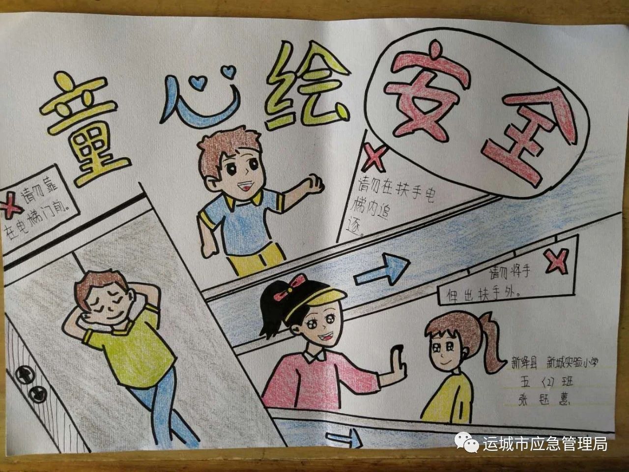 童心绘安全系列主题儿童画之一