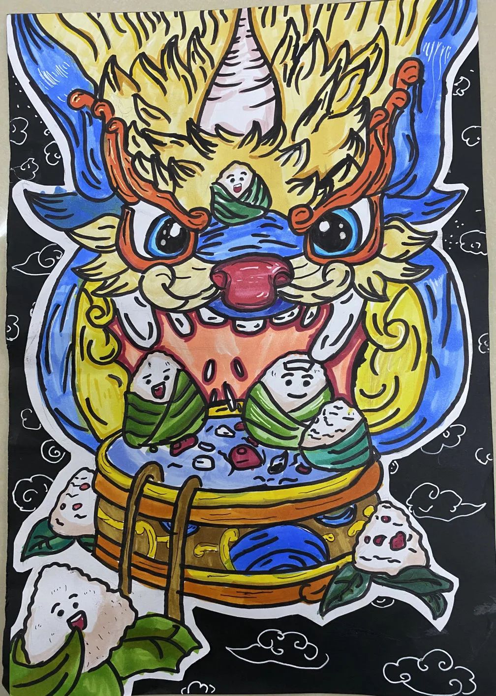 小学端午节儿童绘画分享作品一