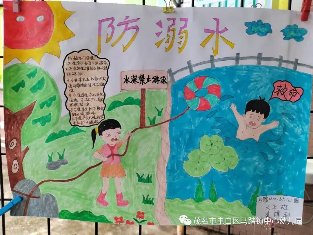 【关爱学生 幸福成长】防溺水安全系列绘画作品